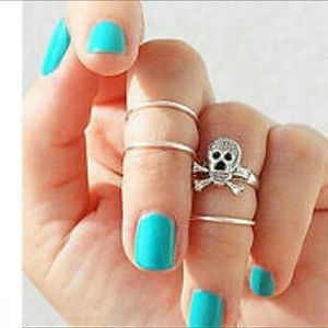 4pieces Silver Knuckle Rings, Brand new